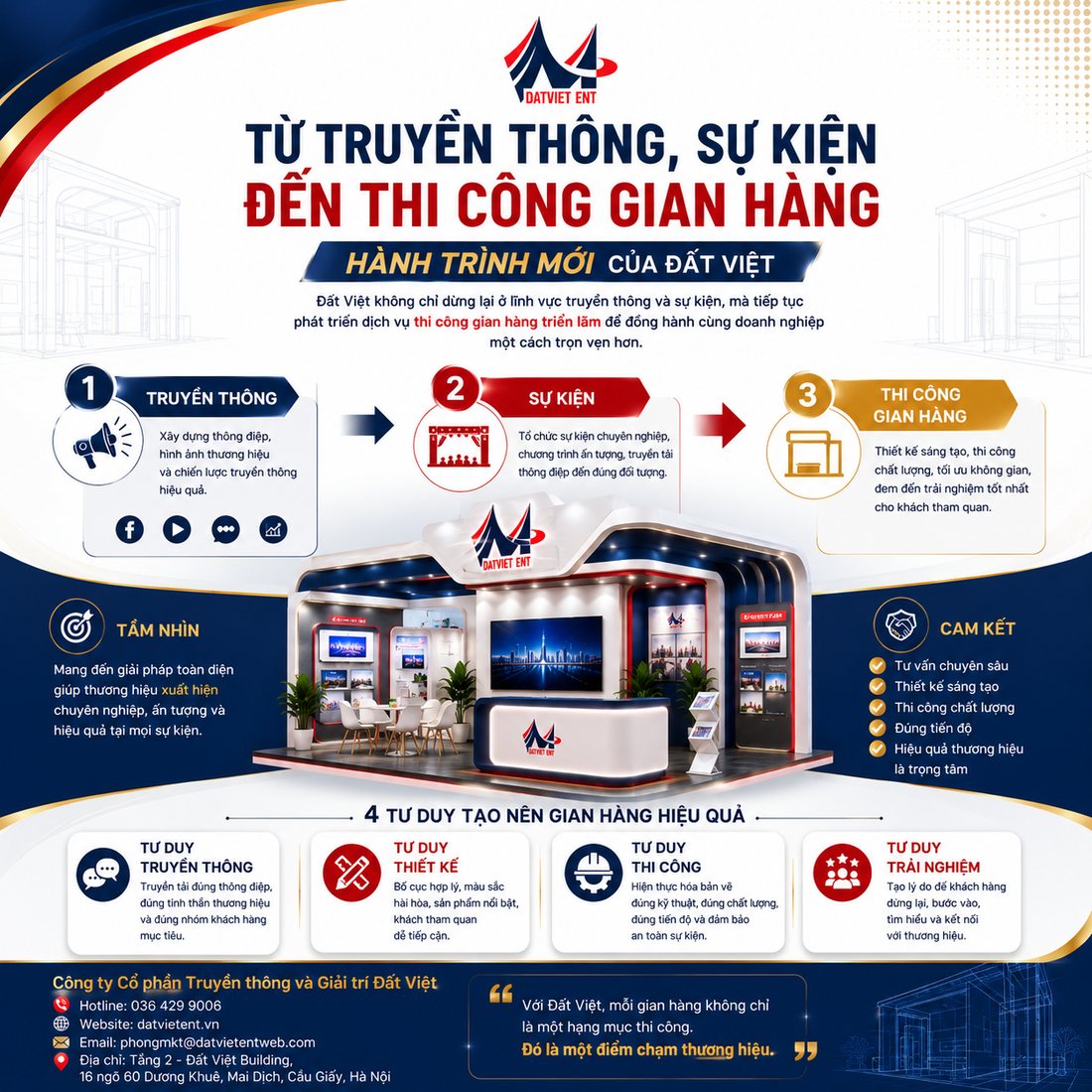 Hành trình mới của Đất Việt: từ truyền thông, sự kiện đến thi công gian hàng