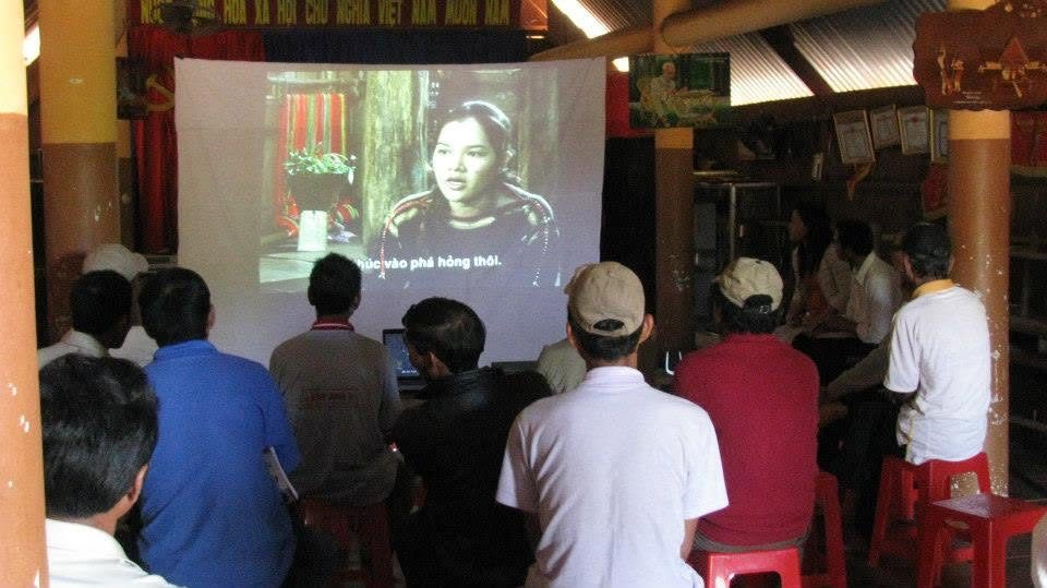 Buổi chiếu phim tại Tây Nguyên