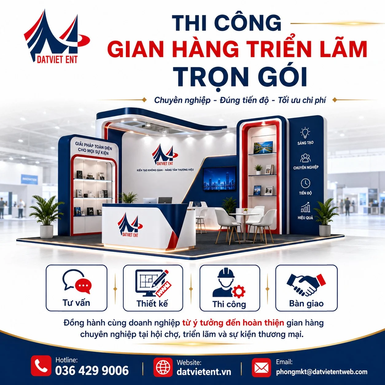 Đất Việt ENT – thiết kế gian hàng triển lãm và thi công trọn gói từ tư vấn đến bàn giao